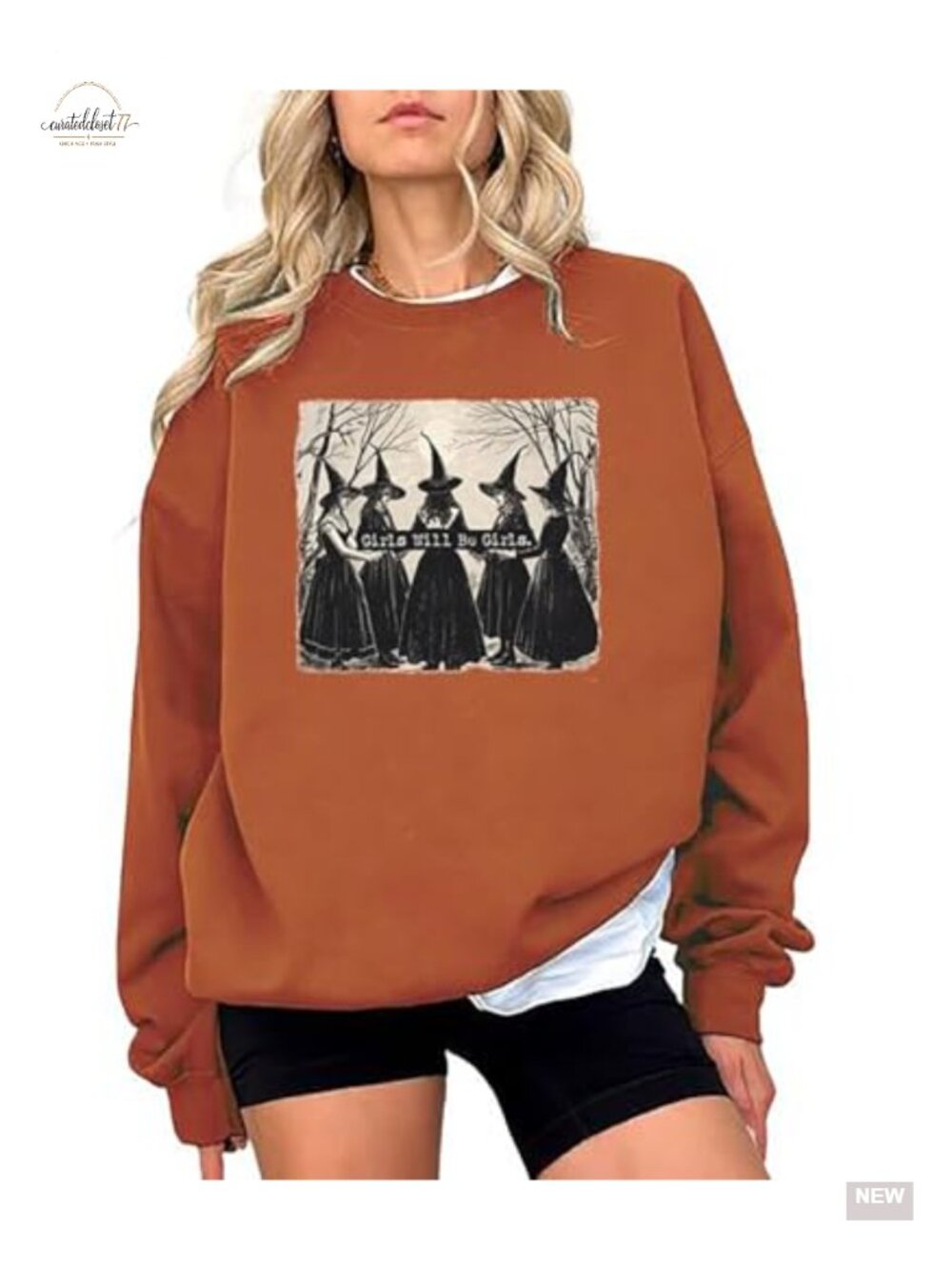 Women's Halloween Sweatshirt Cotton Blend Crew Neck Long Sleeve Pullover